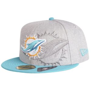 New Era 59Fifty Cap - SCREENING NFL Miami Dolphins grau
