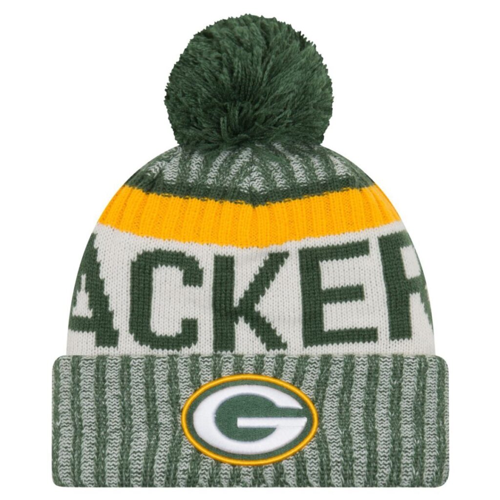 New Era NFL SIDELINE Bobble Winter Mätze – Green Bay Packers