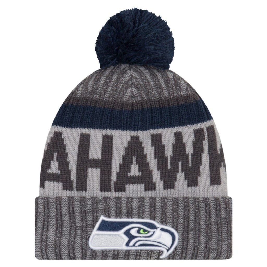 New Era NFL SIDELINE 2017 Bobble Mätze – Seattle Seahawks