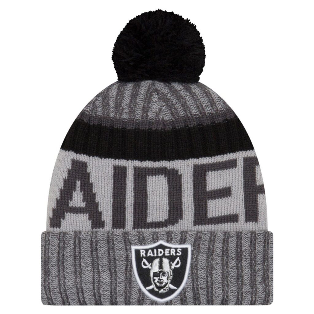 New Era NFL SIDELINE 2017 Bobble Mätze – Oakland Raiders