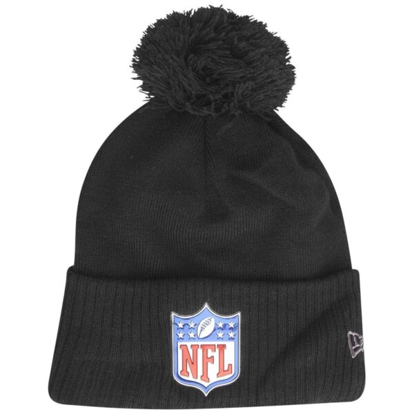 New Era Fleece Bobble Winter Mätze - NFL Shield schwarz