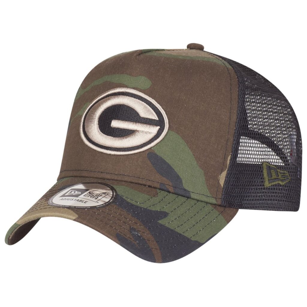 New Era Adjustable Trucker Cap – Green Bay Packers wood camo