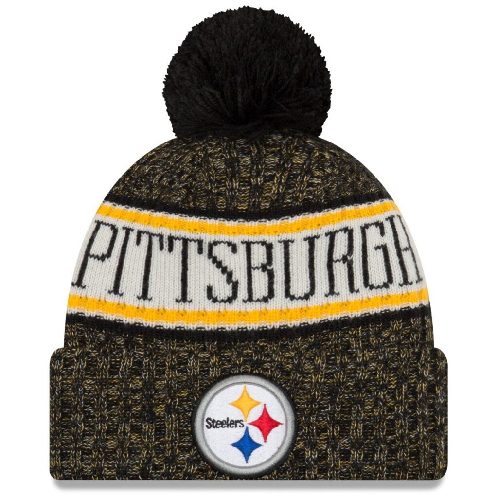 New Era NFL Sideline 2018 Bobble Mätze – Pittsburgh Steelers