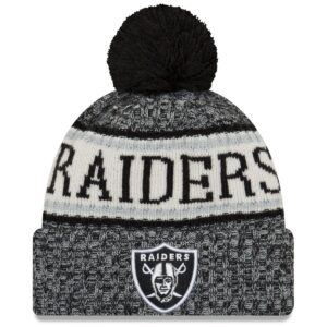 New Era NFL Sideline 2018 Bobble Mätze - Oakland Raiders