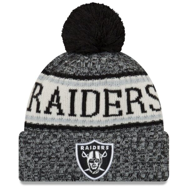 New Era NFL Sideline 2018 Bobble Mätze - Oakland Raiders