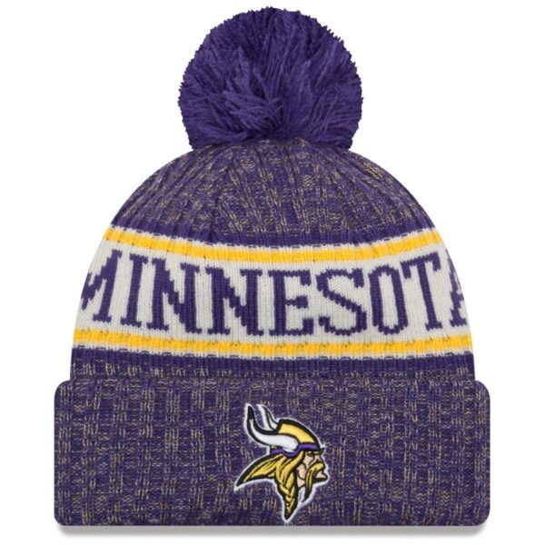 New Era NFL Sideline Winter Bobble Mätze - Minnesota Vikings