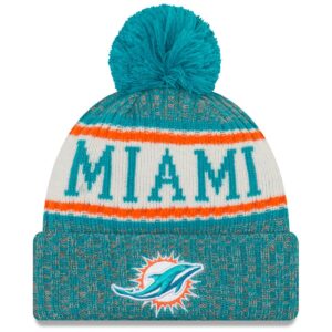 New Era NFL Sideline 2018 Bobble Mätze - Miami Dolphins