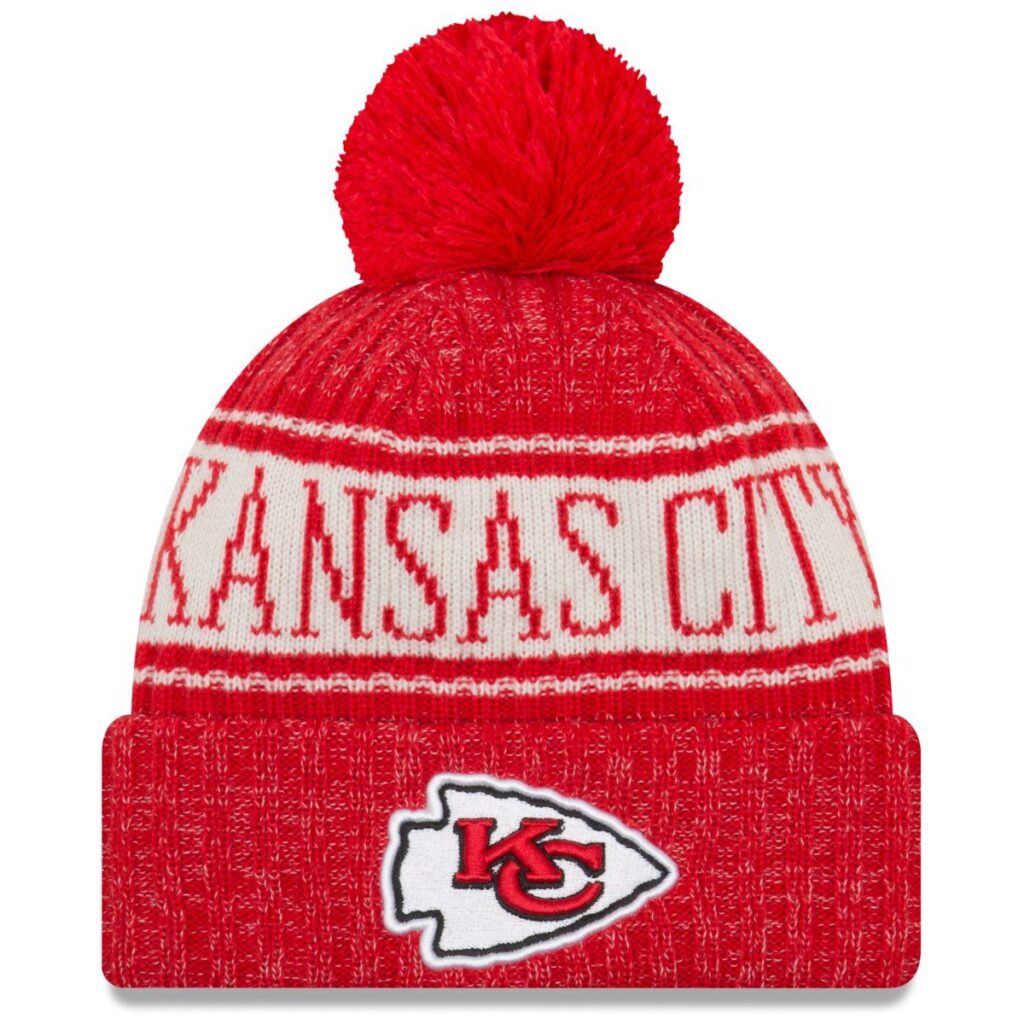 New Era NFL Sideline Winter Bobble Mätze Kansas City Chiefs