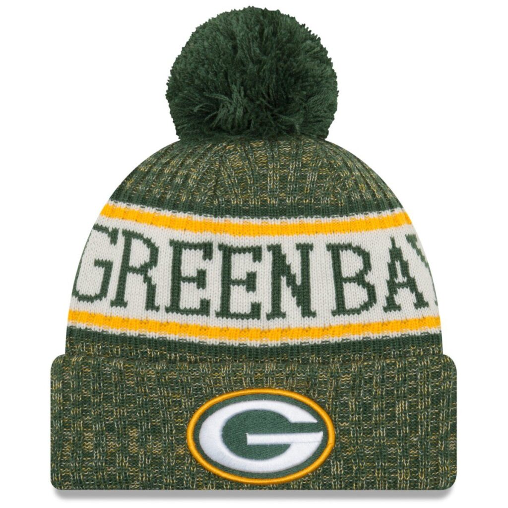 New Era NFL Sideline Winter Bobble Mätze – Green Bay Packers