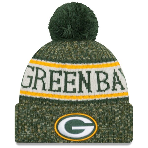 New Era NFL Sideline Winter Bobble Mätze - Green Bay Packers