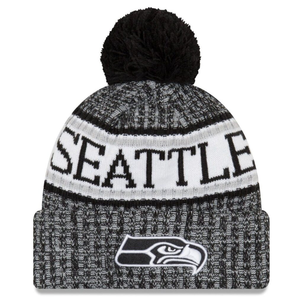 New Era NFL Sideline 2018 Bobble Mätze Seattle Seahawks