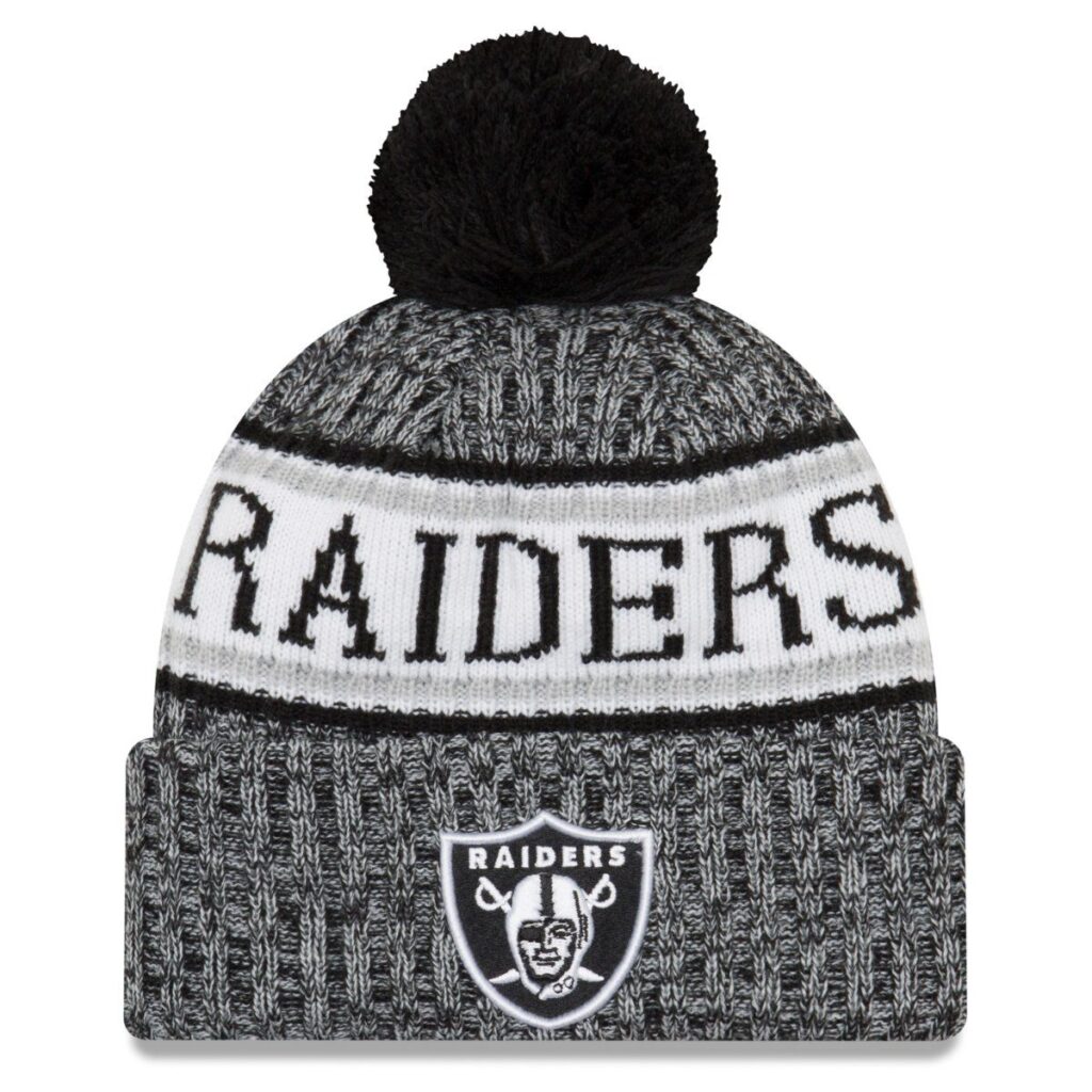 New Era NFL Sideline 2018 Bobble Mätze Oakland Raiders