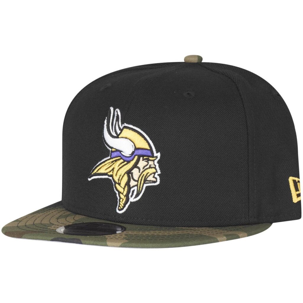 New Era 9Fifty Snapback Cap – Minnesota Vikings schwarz camo