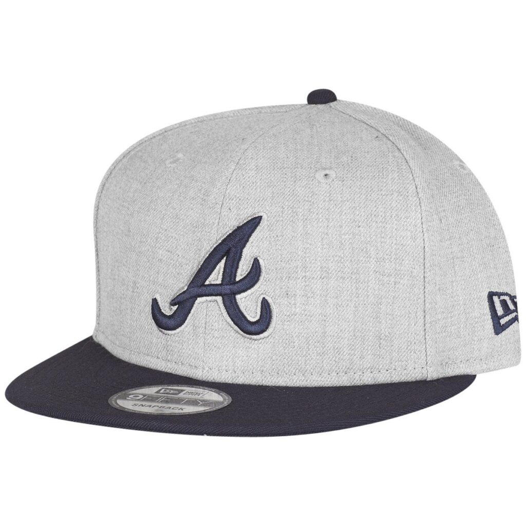 New Era 9Fifty Snapback Cap – HEATHER Atlanta Braves grau